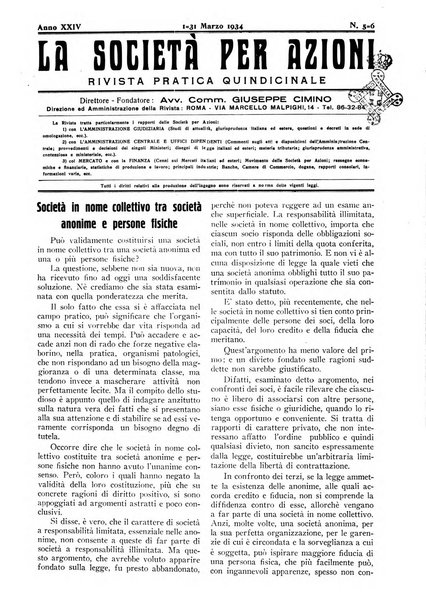 La societa per azioni rivista pratica quindicinale