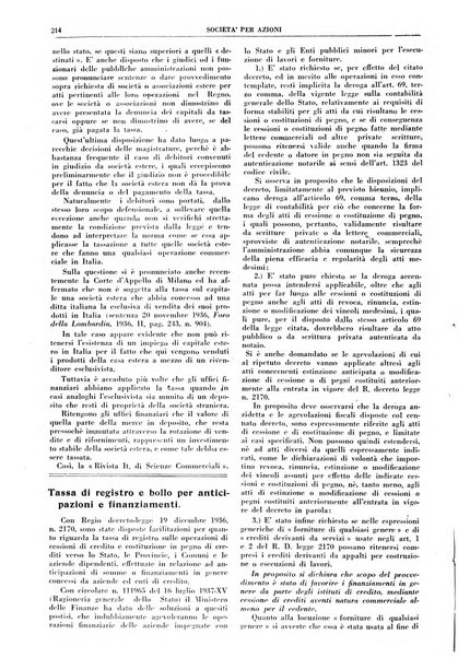 La societa per azioni rivista pratica quindicinale