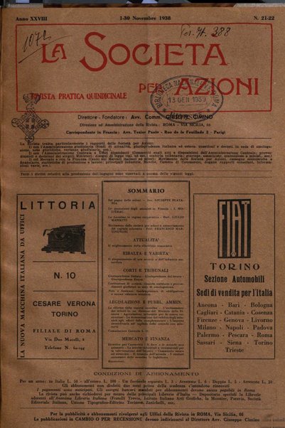 La societa per azioni rivista pratica quindicinale