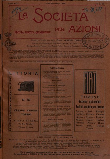 La societa per azioni rivista pratica quindicinale