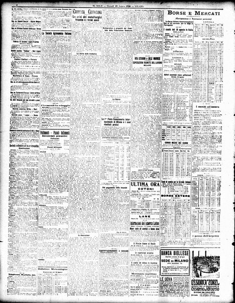 Il sole : giornale commerciale, agricolo, industriale... : organo ufficiale della Camera di commercio e industria di Milano ...