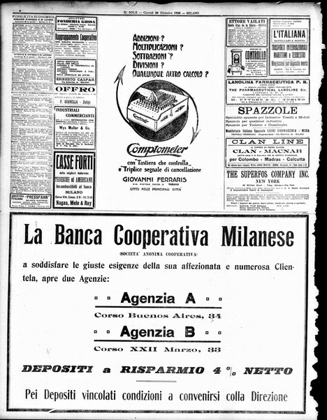 Il sole : giornale commerciale, agricolo, industriale... : organo ufficiale della Camera di commercio e industria di Milano ...