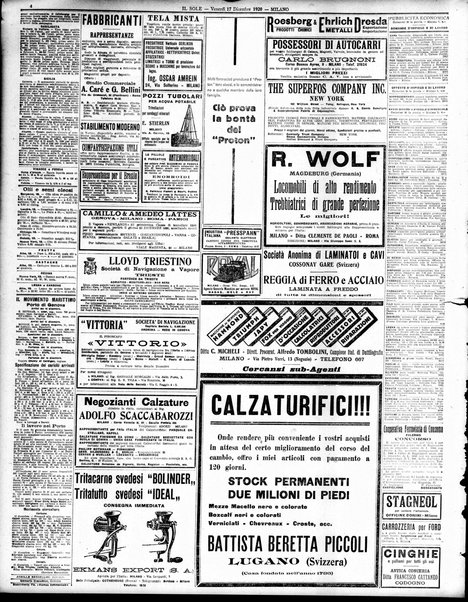 Il sole : giornale commerciale, agricolo, industriale... : organo ufficiale della Camera di commercio e industria di Milano ...