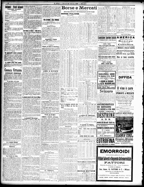 Il sole : giornale commerciale, agricolo, industriale... : organo ufficiale della Camera di commercio e industria di Milano ...