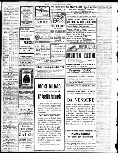 Il sole : giornale commerciale, agricolo, industriale... : organo ufficiale della Camera di commercio e industria di Milano ...