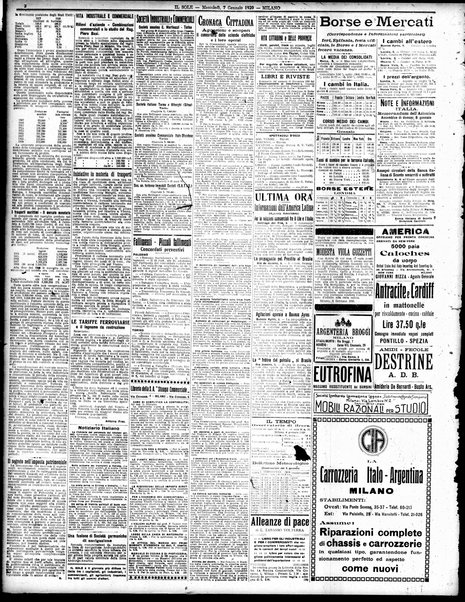 Il sole : giornale commerciale, agricolo, industriale... : organo ufficiale della Camera di commercio e industria di Milano ...