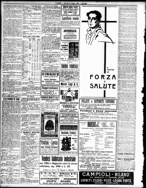 Il sole : giornale commerciale, agricolo, industriale... : organo ufficiale della Camera di commercio e industria di Milano ...