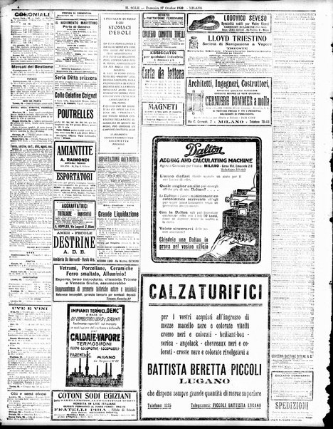 Il sole : giornale commerciale, agricolo, industriale... : organo ufficiale della Camera di commercio e industria di Milano ...