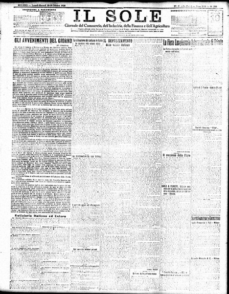Il sole : giornale commerciale, agricolo, industriale... : organo ufficiale della Camera di commercio e industria di Milano ...