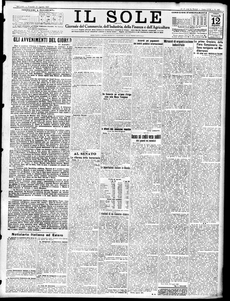Il sole : giornale commerciale, agricolo, industriale... : organo ufficiale della Camera di commercio e industria di Milano ...