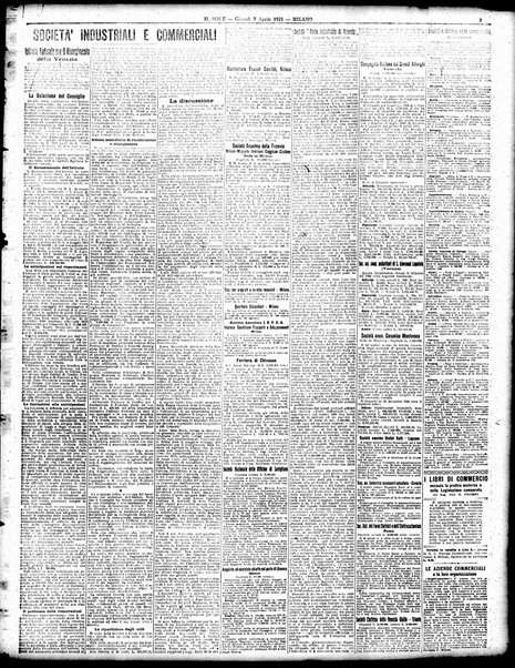 Il sole : giornale commerciale, agricolo, industriale... : organo ufficiale della Camera di commercio e industria di Milano ...