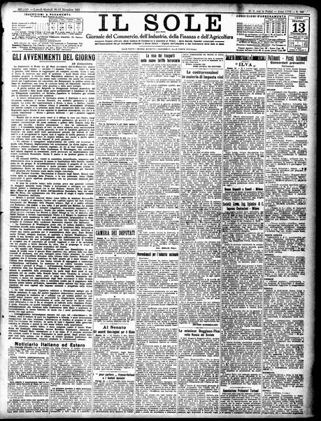 Il sole : giornale commerciale, agricolo, industriale... : organo ufficiale della Camera di commercio e industria di Milano ...