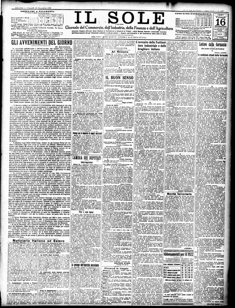 Il sole : giornale commerciale, agricolo, industriale... : organo ufficiale della Camera di commercio e industria di Milano ...