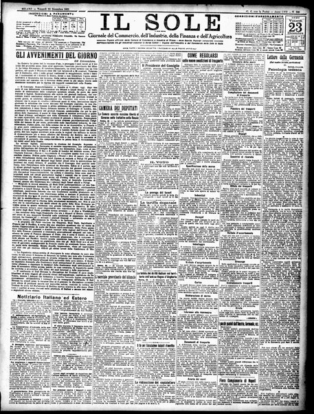 Il sole : giornale commerciale, agricolo, industriale... : organo ufficiale della Camera di commercio e industria di Milano ...