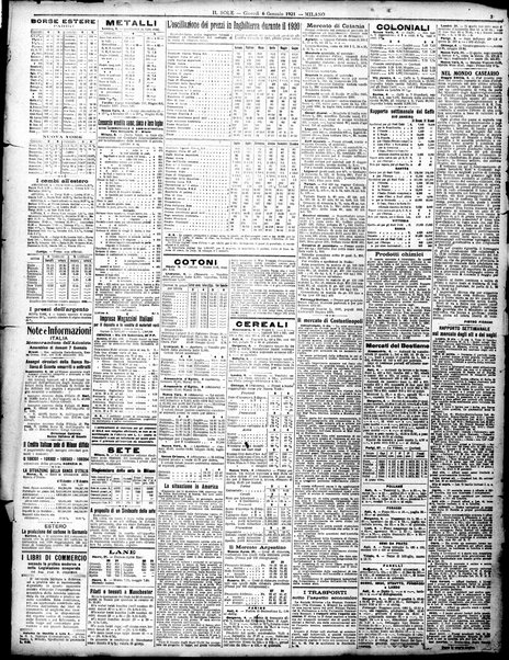Il sole : giornale commerciale, agricolo, industriale... : organo ufficiale della Camera di commercio e industria di Milano ...