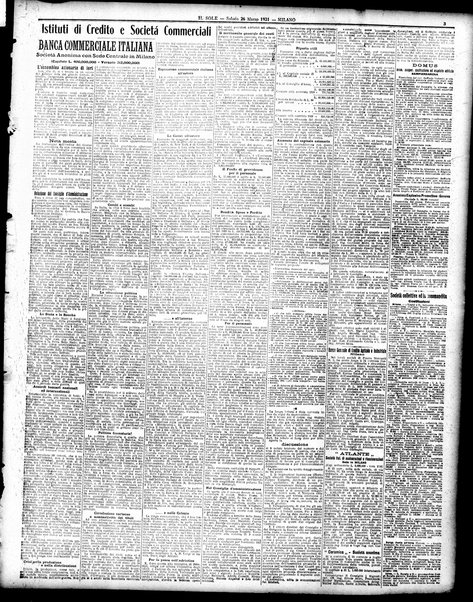 Il sole : giornale commerciale, agricolo, industriale... : organo ufficiale della Camera di commercio e industria di Milano ...