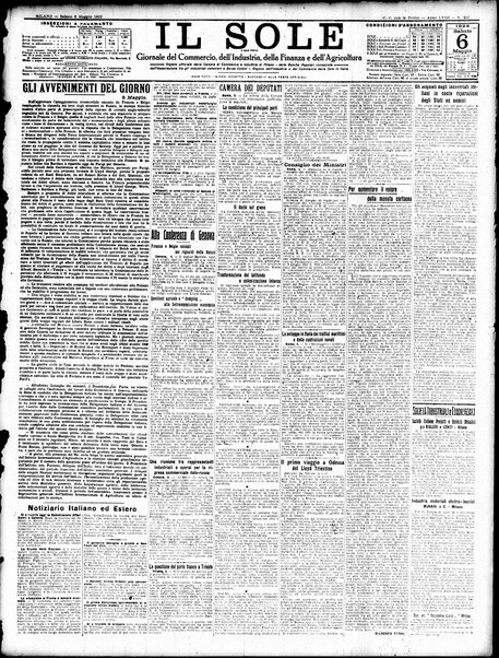 Il sole : giornale commerciale, agricolo, industriale... : organo ufficiale della Camera di commercio e industria di Milano ...