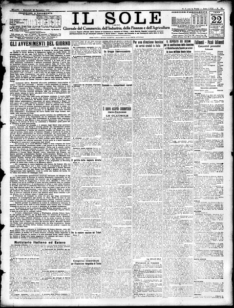 Il sole : giornale commerciale, agricolo, industriale... : organo ufficiale della Camera di commercio e industria di Milano ...