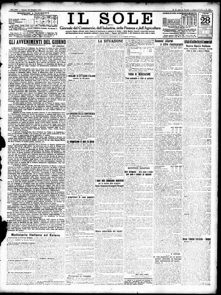 Il sole : giornale commerciale, agricolo, industriale... : organo ufficiale della Camera di commercio e industria di Milano ...