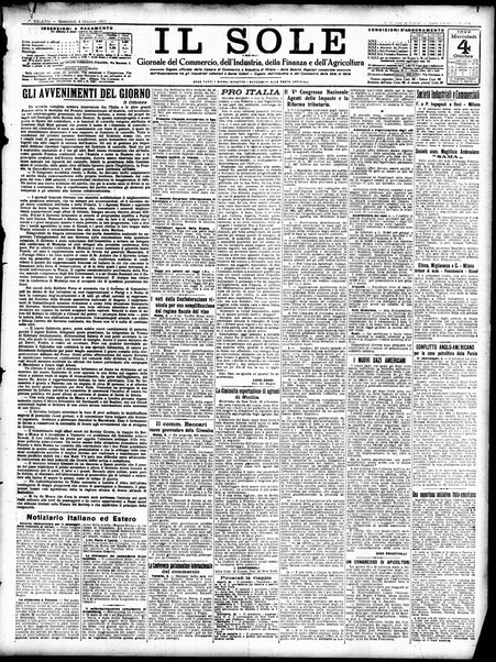 Il sole : giornale commerciale, agricolo, industriale... : organo ufficiale della Camera di commercio e industria di Milano ...