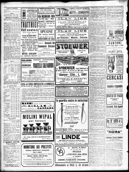 Il sole : giornale commerciale, agricolo, industriale... : organo ufficiale della Camera di commercio e industria di Milano ...