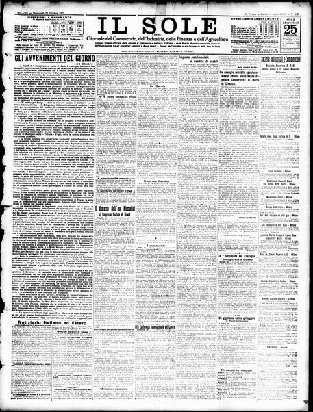Il sole : giornale commerciale, agricolo, industriale... : organo ufficiale della Camera di commercio e industria di Milano ...
