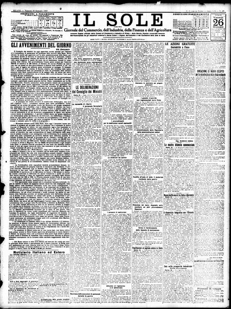 Il sole : giornale commerciale, agricolo, industriale... : organo ufficiale della Camera di commercio e industria di Milano ...