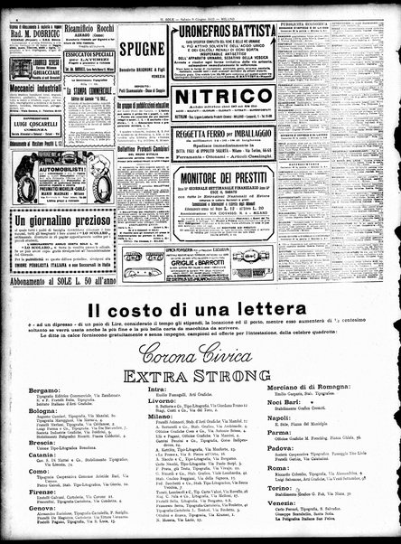 Il sole : giornale commerciale, agricolo, industriale... : organo ufficiale della Camera di commercio e industria di Milano ...