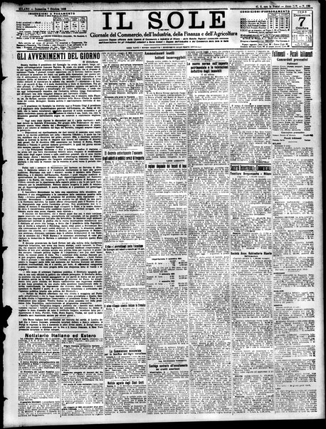 Il sole : giornale commerciale, agricolo, industriale... : organo ufficiale della Camera di commercio e industria di Milano ...