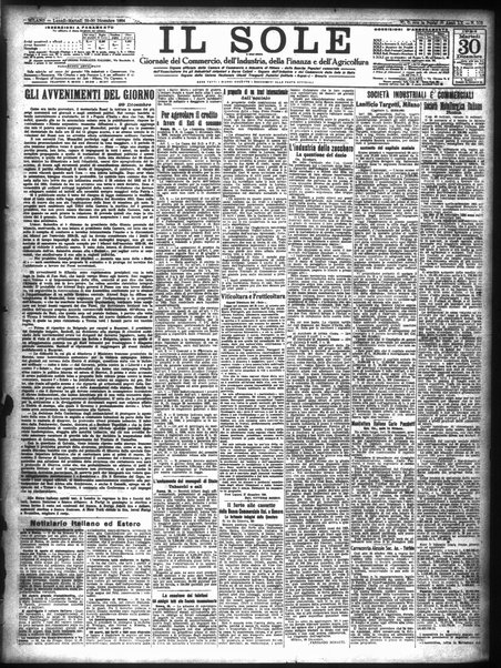 Il sole : giornale commerciale, agricolo, industriale... : organo ufficiale della Camera di commercio e industria di Milano ...