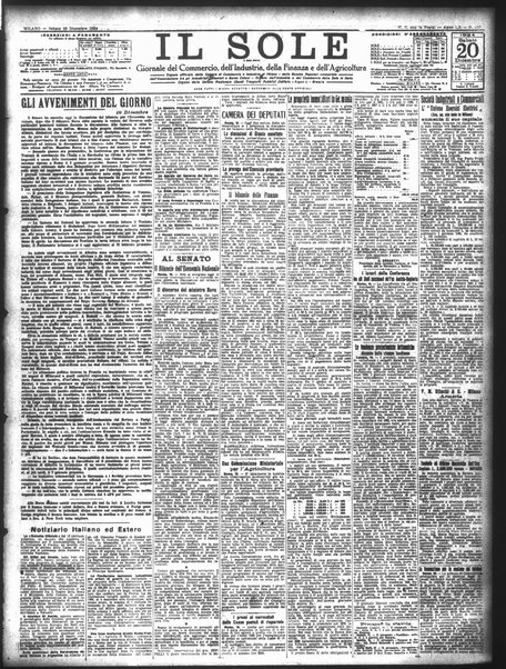 Il sole : giornale commerciale, agricolo, industriale... : organo ufficiale della Camera di commercio e industria di Milano ...