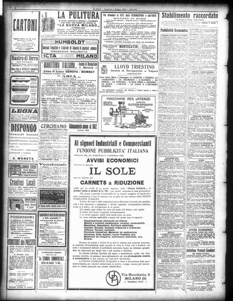 Il sole : giornale commerciale, agricolo, industriale... : organo ufficiale della Camera di commercio e industria di Milano ...