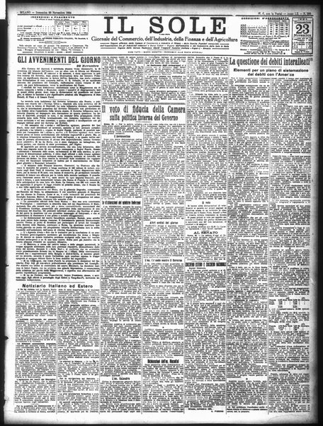 Il sole : giornale commerciale, agricolo, industriale... : organo ufficiale della Camera di commercio e industria di Milano ...