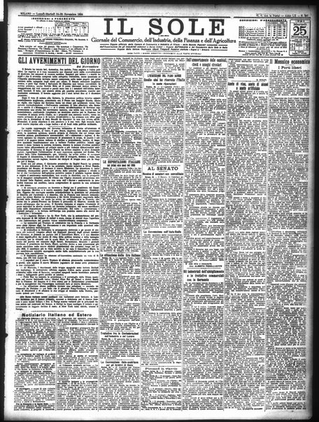 Il sole : giornale commerciale, agricolo, industriale... : organo ufficiale della Camera di commercio e industria di Milano ...