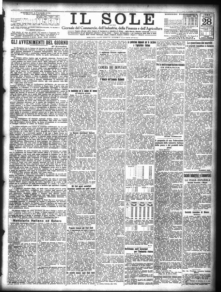Il sole : giornale commerciale, agricolo, industriale... : organo ufficiale della Camera di commercio e industria di Milano ...