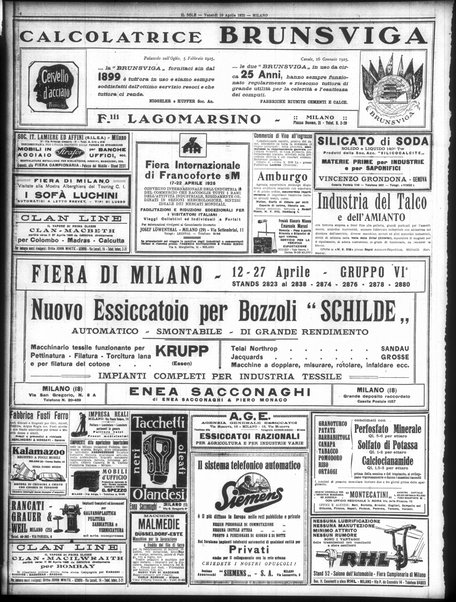 Il sole : giornale commerciale, agricolo, industriale... : organo ufficiale della Camera di commercio e industria di Milano ...