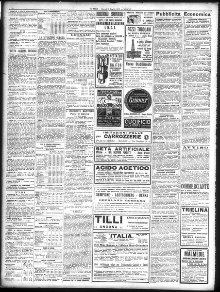 Il sole : giornale commerciale, agricolo, industriale... : organo ufficiale della Camera di commercio e industria di Milano ...