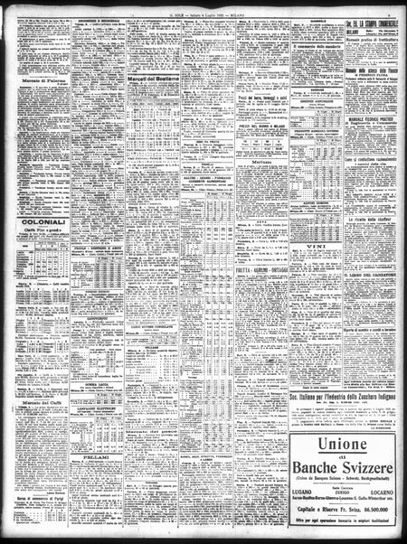 Il sole : giornale commerciale, agricolo, industriale... : organo ufficiale della Camera di commercio e industria di Milano ...
