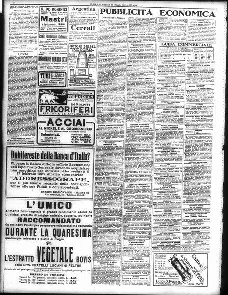 Il sole : giornale commerciale, agricolo, industriale... : organo ufficiale della Camera di commercio e industria di Milano ...