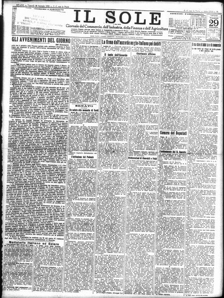 Il sole : giornale commerciale, agricolo, industriale... : organo ufficiale della Camera di commercio e industria di Milano ...