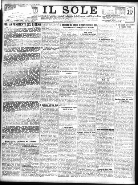 Il sole : giornale commerciale, agricolo, industriale... : organo ufficiale della Camera di commercio e industria di Milano ...