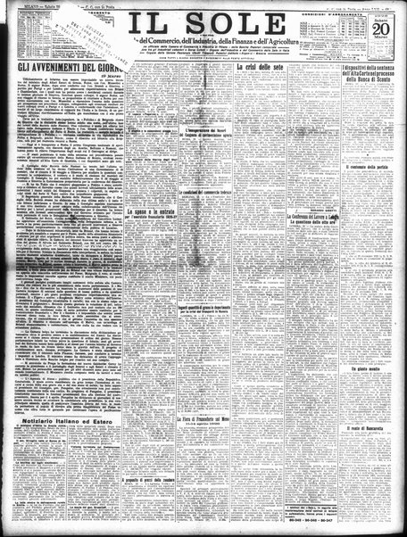 Il sole : giornale commerciale, agricolo, industriale... : organo ufficiale della Camera di commercio e industria di Milano ...