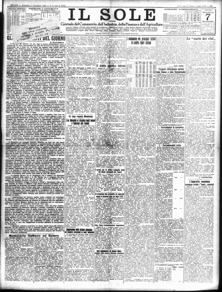 Il sole : giornale commerciale, agricolo, industriale... : organo ufficiale della Camera di commercio e industria di Milano ...