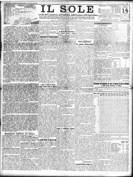 Il sole : giornale commerciale, agricolo, industriale... : organo ufficiale della Camera di commercio e industria di Milano ...
