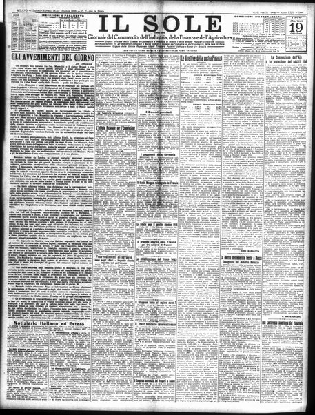 Il sole : giornale commerciale, agricolo, industriale... : organo ufficiale della Camera di commercio e industria di Milano ...
