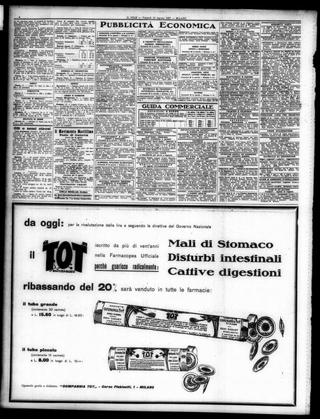 Il sole : giornale commerciale, agricolo, industriale... : organo ufficiale della Camera di commercio e industria di Milano ...