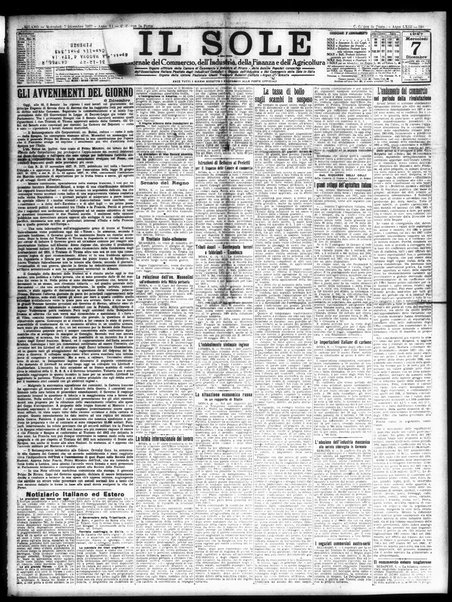 Il sole : giornale commerciale, agricolo, industriale... : organo ufficiale della Camera di commercio e industria di Milano ...