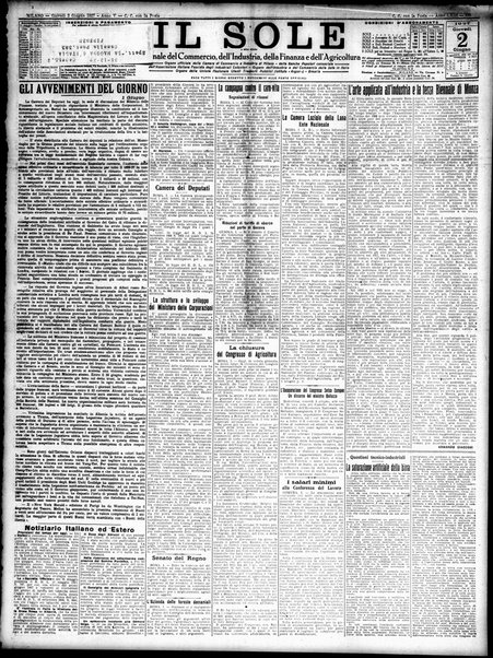 Il sole : giornale commerciale, agricolo, industriale... : organo ufficiale della Camera di commercio e industria di Milano ...