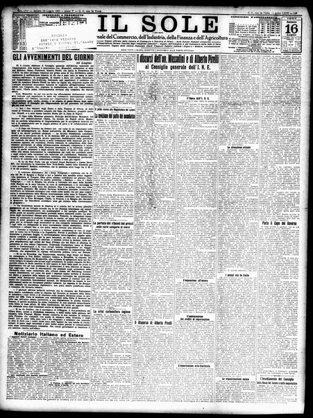Il sole : giornale commerciale, agricolo, industriale... : organo ufficiale della Camera di commercio e industria di Milano ...
