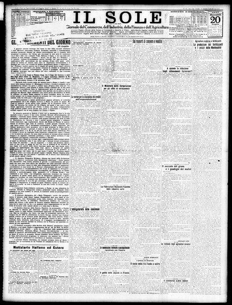 Il sole : giornale commerciale, agricolo, industriale... : organo ufficiale della Camera di commercio e industria di Milano ...